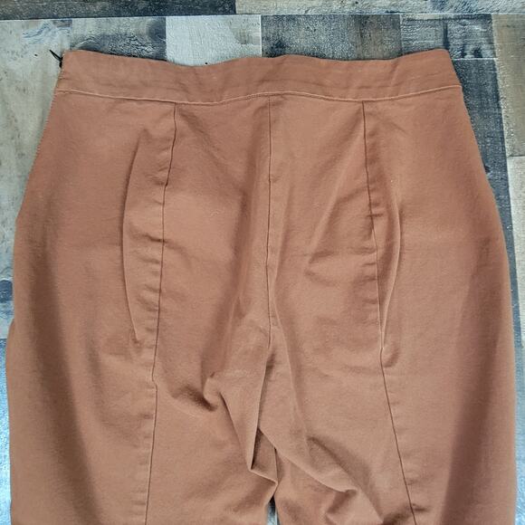 Everlane Womens 8 Brown The Work Cropped Ankle Pants Elastic Waistband Pull On‎ - Picture 6 of 12